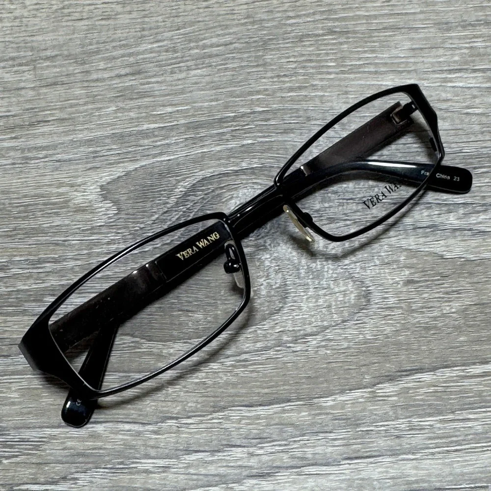 Vera Wang V189 BK Eyeglasses Black‎ Rectangular Full Rim Frame 50-17-133